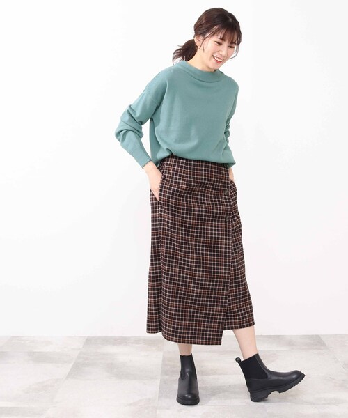 DRESKIP(ドレスキップ)の「◆洗える衿ボタン付きニット(ニット/セーター・レディース・ライトグリーン/ベージュ系その他2/ホワイト系4/ピンク系・02/03/04)」の6枚目の写真