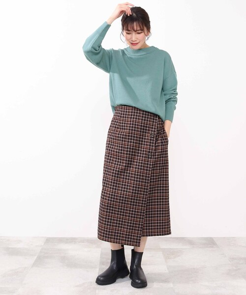 DRESKIP(ドレスキップ)の「◆洗える衿ボタン付きニット(ニット/セーター・レディース・ライトグリーン/ベージュ系その他2/ホワイト系4/ピンク系・02/03/04)」の7枚目の写真