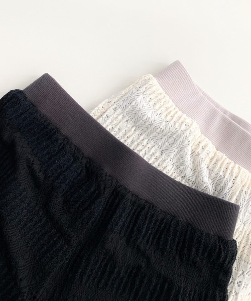 Q（キュー）の「クロシェレースパンツ（その他パンツ・レディース・ブラック/アイボリー・MEDIUM）」の6枚目の写真