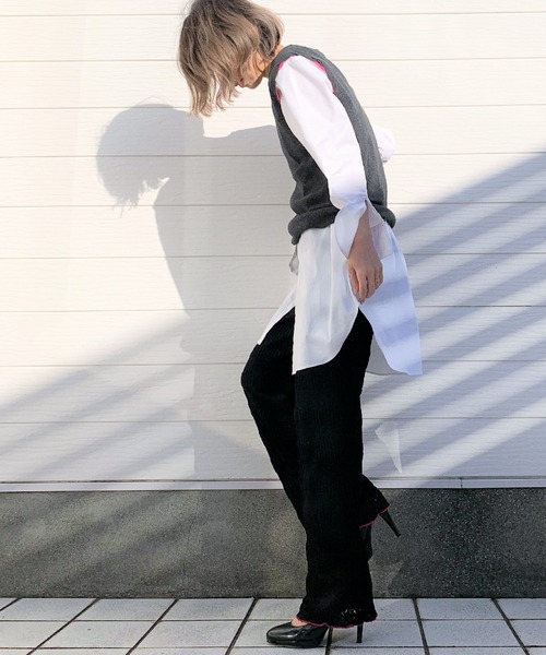 Q（キュー）の「クロシェレースパンツ（その他パンツ・レディース・ブラック/アイボリー・MEDIUM）」の4枚目の写真