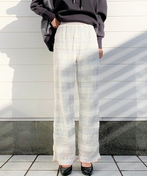 Q（キュー）の「クロシェレースパンツ（その他パンツ・レディース・ブラック/アイボリー・MEDIUM）」の9枚目の写真