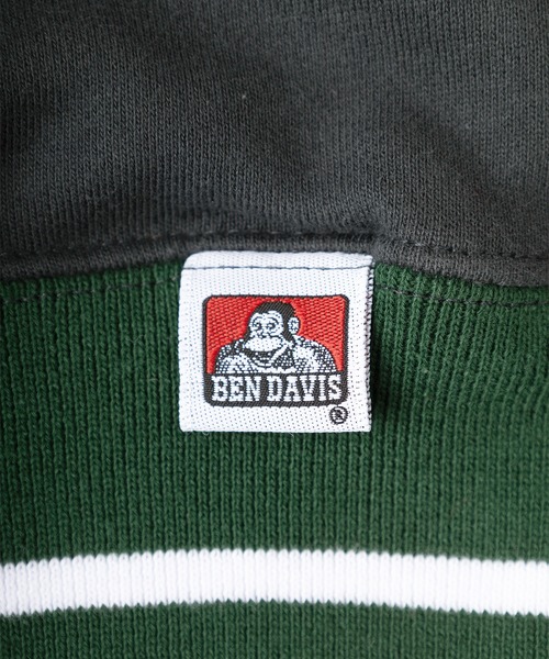 BEN DAVIS(ベンデイビス)の「【BEN DAVIS/ベンデイビス】ブランドワッペンロゴ リブライン プリントスウェット/ライン入り トレーナー(スウェット・メンズ・チャコールグレー/アッシュグレー/ネイビー/グリーン・M/L/XL)」の7枚目の写真