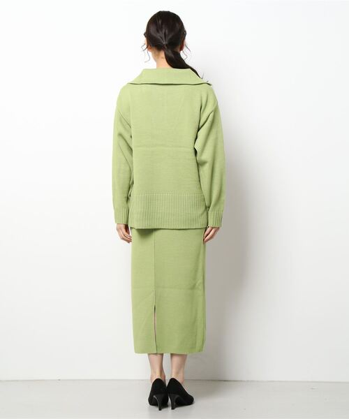 cepo（セポ）の「ハーフジップニット+ニットスカート セットアップ