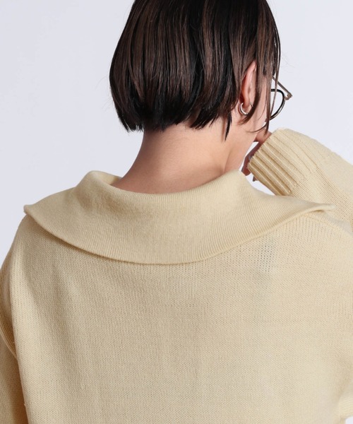 cepo（セポ）の「ハーフジップニット+ニットスカート　セットアップ（ワンピース・レディース・オフホワイト/ライム/チャコール・M）」の21枚目の写真