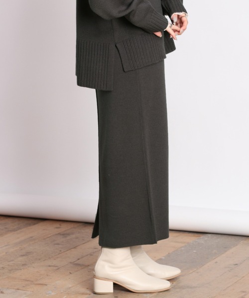 cepo（セポ）の「ハーフジップニット+ニットスカート セットアップ