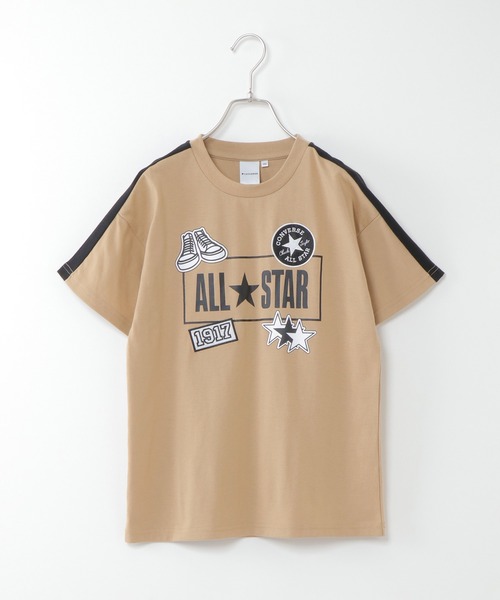 CONVERSE ALL STAR（コンバースオールスター）の「【WEB限定】【キッズ】CONVERSE コンバース ワッペンTシャツ（130~160cm）（Tシャツ/カットソー・キッズ・ブラック/キャメル・130/140/150/160）」の9枚目の写真