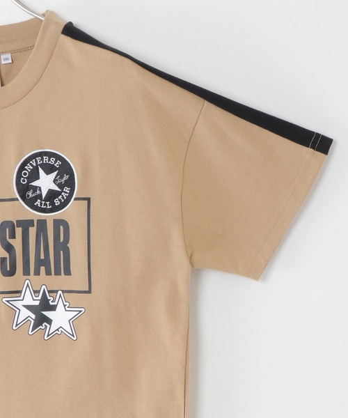 CONVERSE ALL STAR（コンバースオールスター）の「【WEB限定】【キッズ】CONVERSE コンバース ワッペンTシャツ（130~160cm）（Tシャツ/カットソー・キッズ・ブラック/キャメル・130/140/150/160）」の5枚目の写真