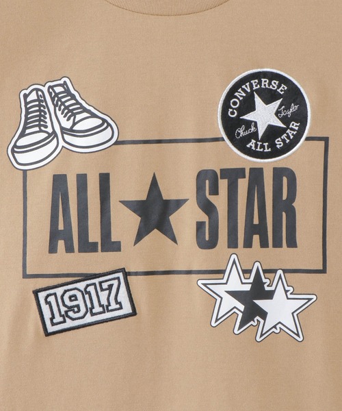 CONVERSE ALL STAR（コンバースオールスター）の「【WEB限定】【キッズ】CONVERSE コンバース ワッペンTシャツ（130~160cm）（Tシャツ/カットソー・キッズ・ブラック/キャメル・130/140/150/160）」の3枚目の写真