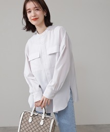 N.（N. Natural Beauty Basic） | 【追加生産】◆ドライポプリンバンドカラーシャツ(シャツ/ブラウス)