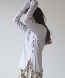 Bab | 2WAY配色メロウハイネックトップス(Tシャツ/カットソー)