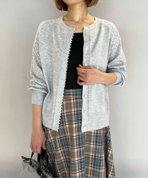 PICCIN | パール付き柄編みカーディガン(カーディガン/ボレロ)