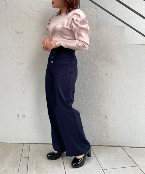 MAJESTIC LEGON(マジェスティックレゴン)の「コンシャスボーダートップス(Tシャツ/カットソー・レディース・ブラック系その他/グリーン系その他/ピンク系その他2・MEDIUM)」の22枚目の写真