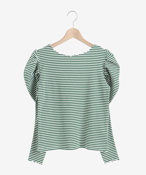 MAJESTIC LEGON(マジェスティックレゴン)の「コンシャスボーダートップス(Tシャツ/カットソー・レディース・ブラック系その他/グリーン系その他/ピンク系その他2・MEDIUM)」の10枚目の写真