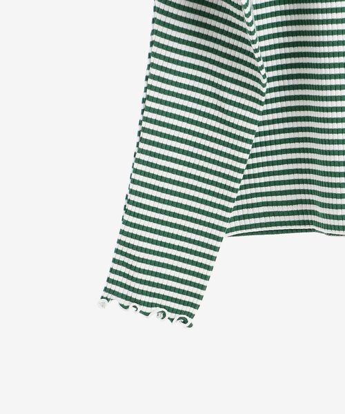 MAJESTIC LEGON(マジェスティックレゴン)の「コンシャスボーダートップス(Tシャツ/カットソー・レディース・ブラック系その他/グリーン系その他/ピンク系その他2・MEDIUM)」の7枚目の写真