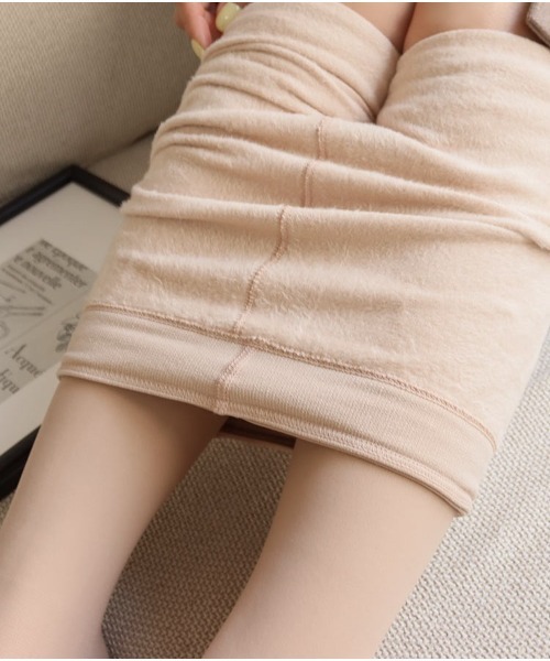 KOBE LETTUCE（コウベレタス）の「裏起毛肌色ストッキング風タイツ（タイツ/ストッキング・レディース・ベージュ・FREE）」の3枚目の写真