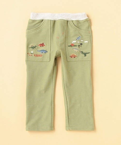 kladskap(クレードスコープ)の「恐竜ロング丈ストレートパンツ(その他パンツ・キッズ・カーキ/ブラック・80cm/90cm/110cm/100cm/120cm/130cm)」の1枚目の写真