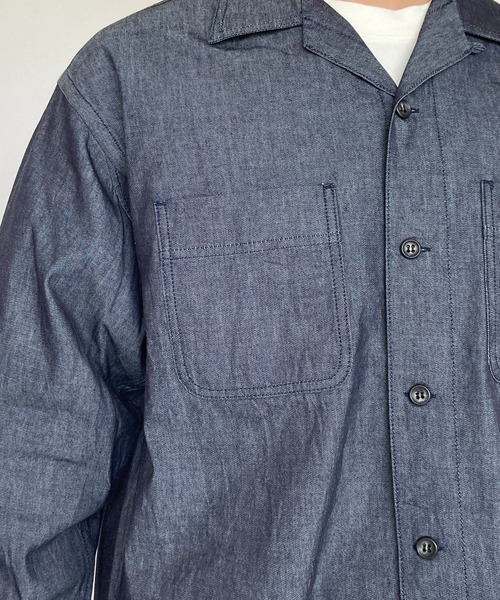 BROOKLYN OVERALL（ブルックリンオーバーオール）の「オーバーデニムシャツ（シャツ/ブラウス・メンズ・インディゴブルー・MEDIUM/LARGE）」の17枚目の写真