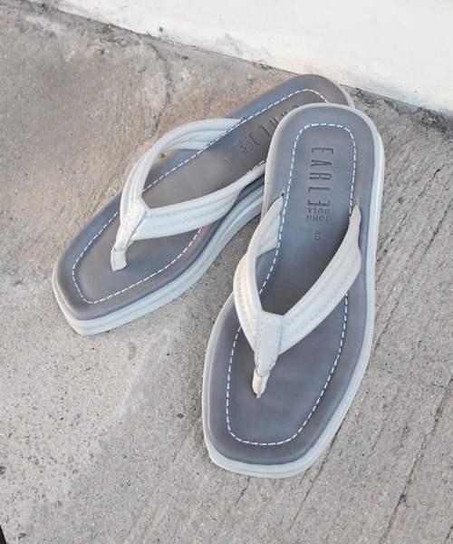 Johnbull（ジョンブル）の「WEB限定【EARLE×JOHNBULL】レザーカラーサンダル（サンダル・メンズ・ライトグレー/ブラック/グリーン・40/38/39/41/42/43/36/37）」の5枚目の写真