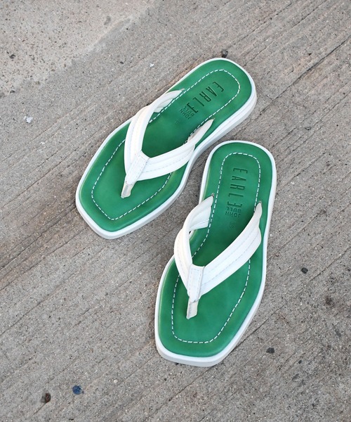 Johnbull（ジョンブル）の「WEB限定【EARLE×JOHNBULL】レザーカラーサンダル（サンダル・メンズ・ライトグレー/ブラック/グリーン・40/38/39/41/42/43/36/37）」の6枚目の写真