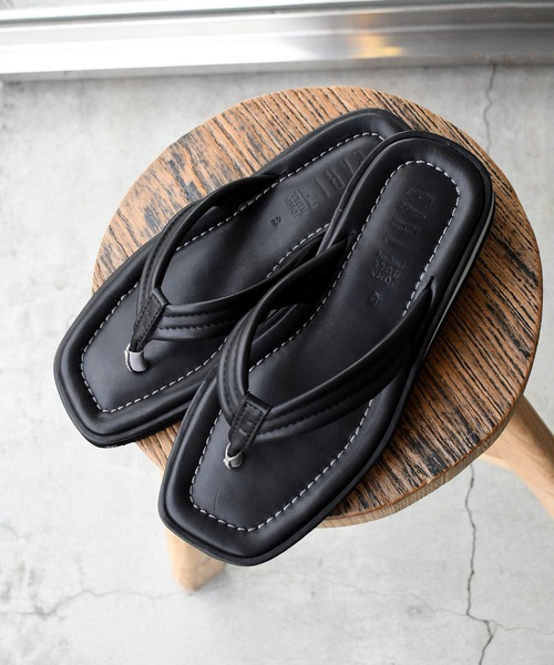 Johnbull（ジョンブル）の「WEB限定【EARLE×JOHNBULL】レザーカラーサンダル（サンダル・メンズ・ライトグレー/ブラック/グリーン・40/38/39/41/42/43/36/37）」の4枚目の写真