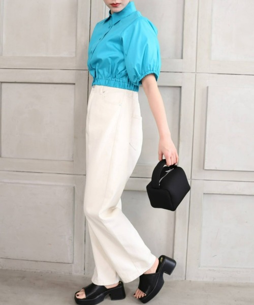 moment+（モーメントプラス）の「ネオプレーン スクエア２WAYミニボストンバッグ（ボストンバッグ・レディース・ブラック/サックスブルー/ピンク/オレンジ/グリーン・FREE）」の11枚目の写真