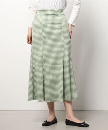 Salong hameu（サロン ハミュー）の「カットジャガードギンガムチェック柄マーメイドスカート（スカート）」