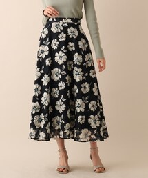 OPAQUE.CLIP | フラワージャガードフレアスカート(スカート)