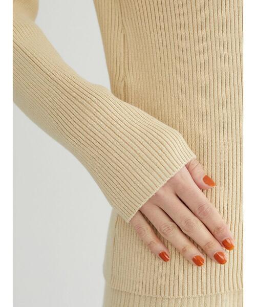 Green　Parks（グリーンパークス）の「・SUGAR SPOONエリツキリブニットプルオーバー＊（ニット/セーター・レディース・グレー/ブラック/ピンク/ベージュ・FREE）」の11枚目の写真