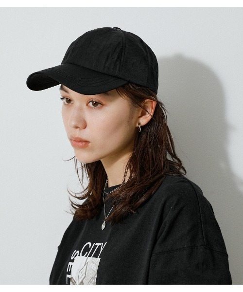 AZUL by moussy（アズールバイマウジー）の「WASHER FINISH LIGHT CAP/ウォッシャーフィニッシュライトキャップ（キャップ・レディース・オレンジ/グリーン/アイボリー/ブラック・FREE）」の14枚目の写真