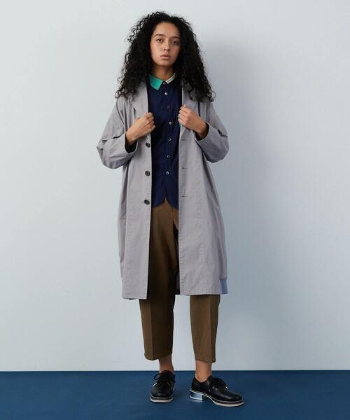 FRAPBOIS（フラボア）の「オーブコート（チェスターコート・レディース・グリーン/グレー・1/2）」の15枚目の写真