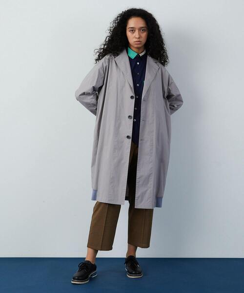 FRAPBOIS（フラボア）の「オーブコート（チェスターコート・レディース・グリーン/グレー・1/2）」の14枚目の写真
