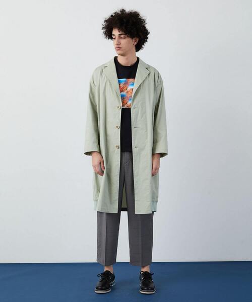 FRAPBOIS（フラボア）の「オーブコート（チェスターコート・レディース・グリーン/グレー・1/2）」の4枚目の写真