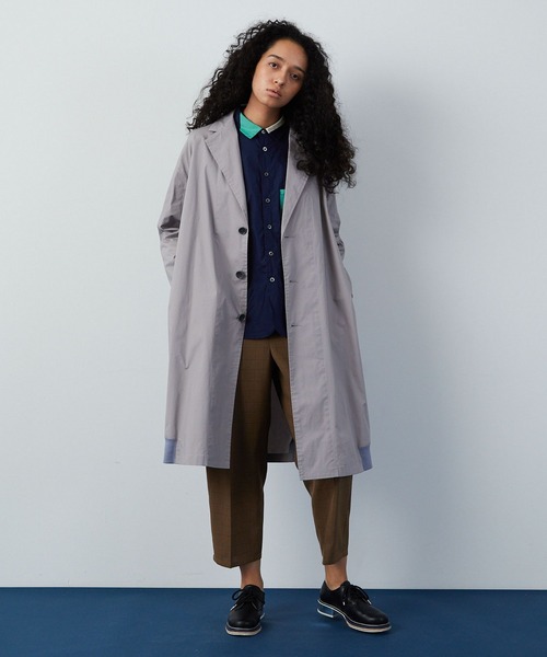 FRAPBOIS（フラボア）の「オーブコート（チェスターコート・レディース・グリーン/グレー・1/2）」の2枚目の写真