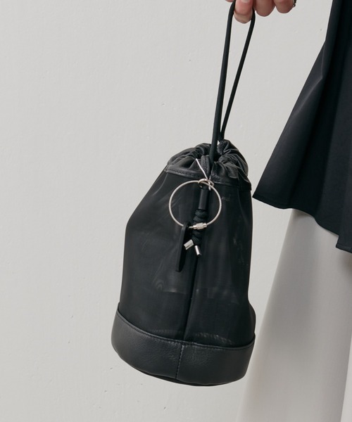 THE PURSE（ザパース  ）の「【THE PURSE / ザ・パース】22SS tule kinchaku(チュール巾着)（ショルダーバッグ・メンズ・ブラック/シルバー・FREE）」の14枚目の写真