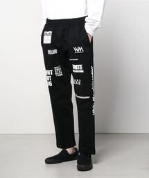 WHITE MOUNTAINEERING WM LOGO RANDAM PRINTED SWEAT PANTS / ホワイトマウンテニアリング ロゴ ランダムプリンテッド スウェットパンツ