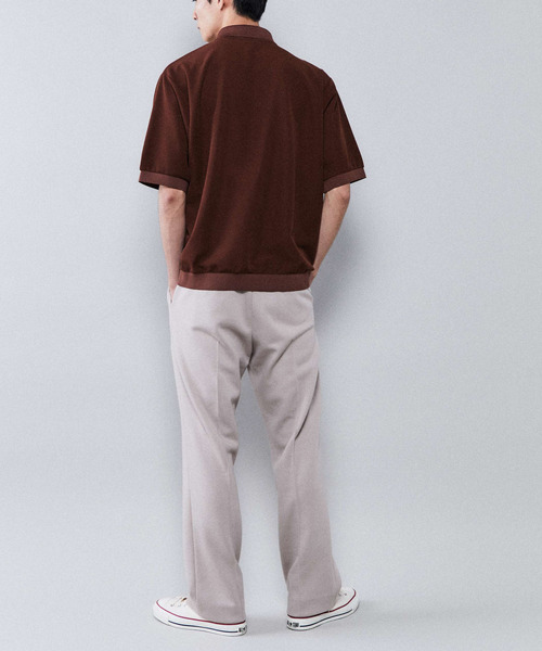 CONVERSE TOKYO（コンバーストウキョウ）の「ミラノリブポロシャツ（ポロシャツ・メンズ・ネイビー/ブラウン・MEDIUM/LARGE）」の5枚目の写真