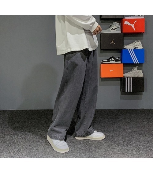 DEVICE(デバイス)の「リラックス ワイド デニムパンツ ブラックデニム シェフパンツ(デニムパンツ・メンズ・ブラック・FREE)」の4枚目の写真