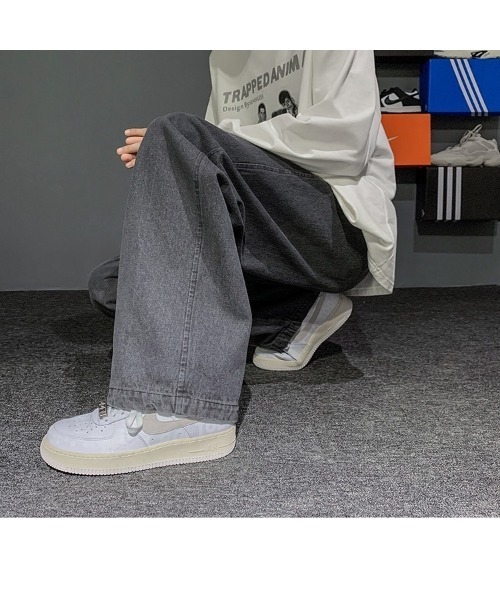 DEVICE(デバイス)の「リラックス ワイド デニムパンツ ブラックデニム シェフパンツ(デニムパンツ・メンズ・ブラック・FREE)」の8枚目の写真