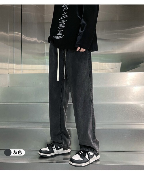 DEVICE(デバイス)の「リラックス ワイド デニムパンツ ブラックデニム シェフパンツ(デニムパンツ・メンズ・ブラック・FREE)」の22枚目の写真