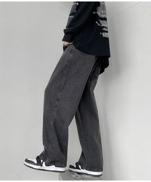 DEVICE(デバイス)の「リラックス ワイド デニムパンツ ブラックデニム シェフパンツ(デニムパンツ・メンズ・ブラック・FREE)」の11枚目の写真