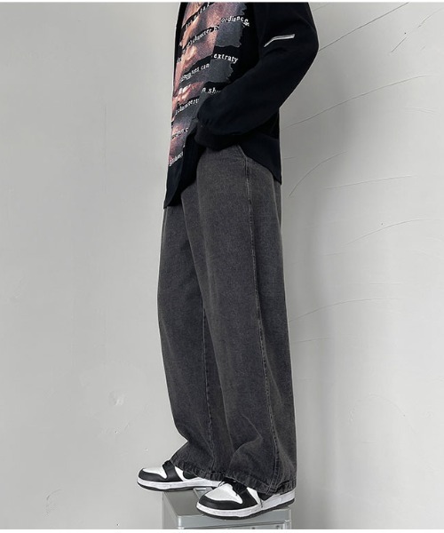 DEVICE(デバイス)の「リラックス ワイド デニムパンツ ブラックデニム シェフパンツ(デニムパンツ・メンズ・ブラック・FREE)」の10枚目の写真