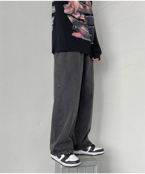 DEVICE(デバイス)の「リラックス ワイド デニムパンツ ブラックデニム シェフパンツ(デニムパンツ・メンズ・ブラック・FREE)」の15枚目の写真