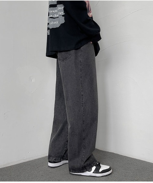 DEVICE(デバイス)の「リラックス ワイド デニムパンツ ブラックデニム シェフパンツ(デニムパンツ・メンズ・ブラック・FREE)」の16枚目の写真