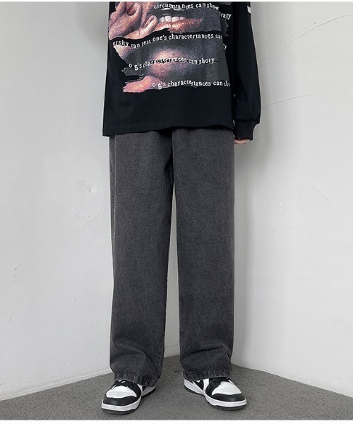 DEVICE(デバイス)の「リラックス ワイド デニムパンツ ブラックデニム シェフパンツ(デニムパンツ・メンズ・ブラック・FREE)」の13枚目の写真