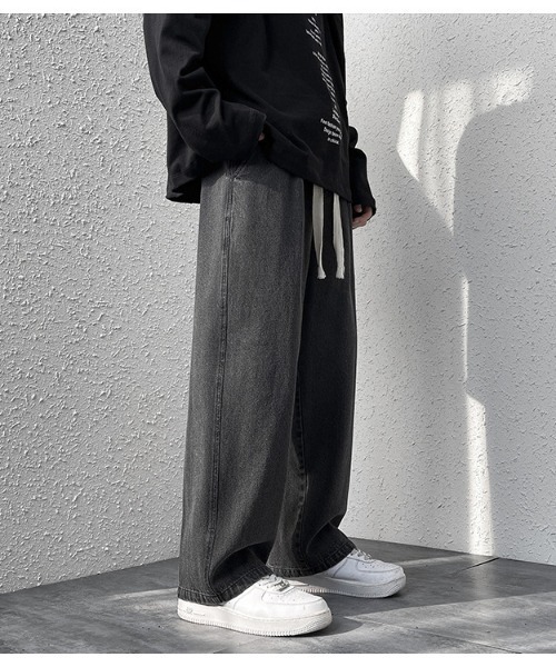 DEVICE(デバイス)の「リラックス ワイド デニムパンツ ブラックデニム シェフパンツ(デニムパンツ・メンズ・ブラック・FREE)」の17枚目の写真