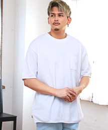 ワッフルロング丈BIG半袖Tシャツ