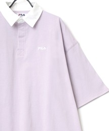 FILA（フィラ）の「FILA/フィラ ビッグシルエット ワンポイント ロゴ 刺繍 ラガーシャツ（ポロシャツ・メンズ）」