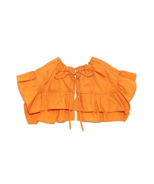 LILY BROWN（リリーブラウン）の「2Wayスクエアフリルカラー（付け襟・レディース・ブラック/オフホワイト/オレンジ・FREE）」の3枚目の写真