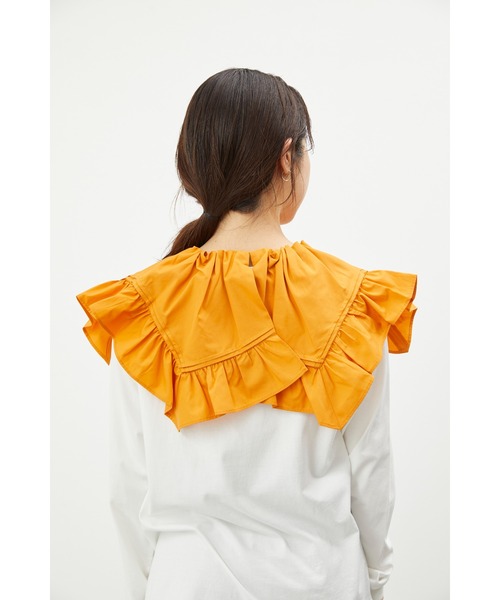 LILY BROWN（リリーブラウン）の「2Wayスクエアフリルカラー（付け襟・レディース・ブラック/オフホワイト/オレンジ・FREE）」の7枚目の写真