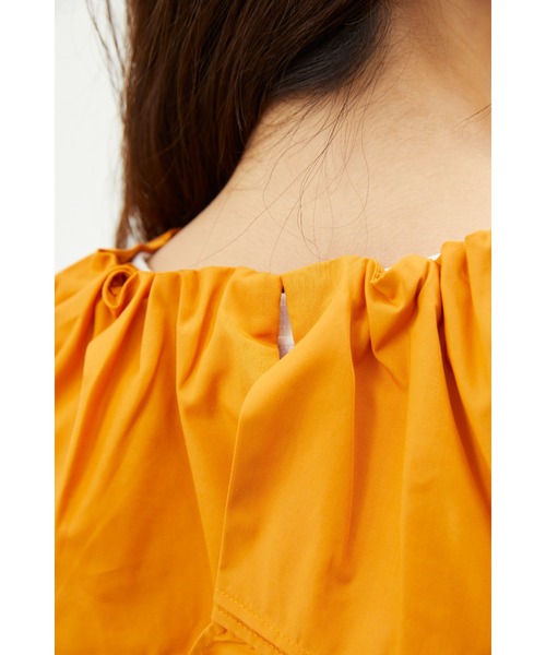 LILY BROWN（リリーブラウン）の「2Wayスクエアフリルカラー（付け襟・レディース・ブラック/オフホワイト/オレンジ・FREE）」の10枚目の写真